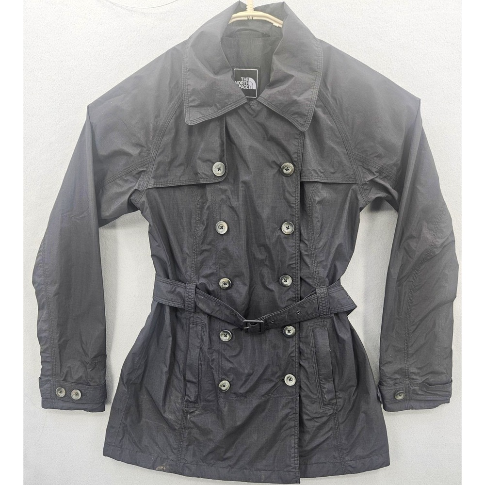 The North Face Womens M black Double Breasted Belted Utility Jacket Gorpcore